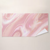 Elegant marble texture. Rose gold liquid shiny tex (Serviette de bain)