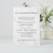 Elegant Marble Trendy Wedding Accommodations Informatiekaartje (Staand voorkant)