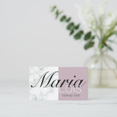Elegant Marble Two Tone Makeup Artistry Visitekaartje (Staand voorkant)