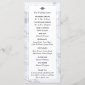 Elegant  Marble Wedding Programme Programma (Achterkant)