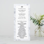 Elegant  Marble Wedding Programme Programma (Staand voorkant)