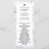 Elegant  Marble Wedding Programme Programma (Voorkant)