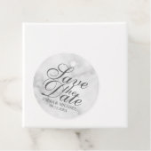 Elegant Marble Wedding Save the Date Bedankjes Labels (In situ)