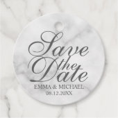 Elegant Marble Wedding Save the Date Bedankjes Labels (Voorkant)