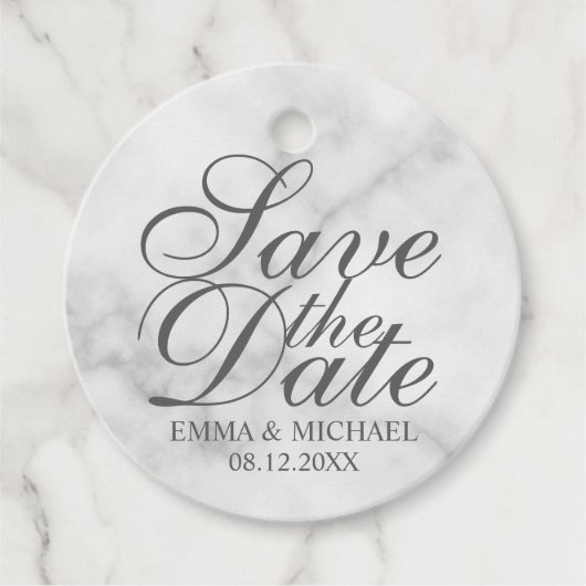 Elegant Marble Wedding Save the Date Bedankjes Labels (Voorkant)