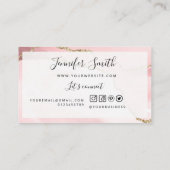 Élégant marbre Agate Beauté Carte de visite (Dos)