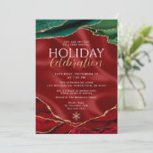 Elégant marbre Agate vacances Invitation (Debout devant)