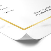 Elégant Marbre blanc Gold Prix Poster (Coin)
