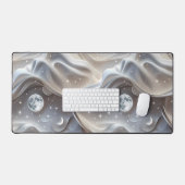 Élégant Marbre Blanc Lune Céleste (Clavier et souris)