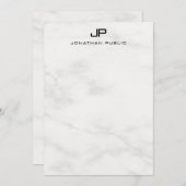 Élégant Marbre blanc Monogram Modèle tendance (Devant / Derrière)