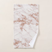 Élégant marbre blanc rose gris parties scintillant (Serviette à main)