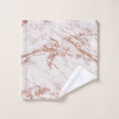 Élégant marbre blanc rose gris parties scintillant (Gant de toilette)
