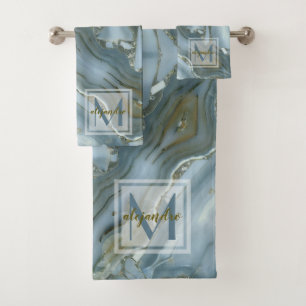 Élégant marbre Bleu Motif en pierre naturelle Mo