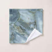 Élégant marbre Bleu Motif en pierre naturelle Mono (Gant de toilette)