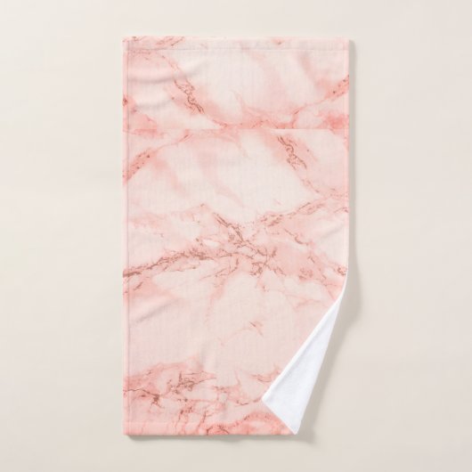 Elégant marbre de corail rose (Serviette à main)