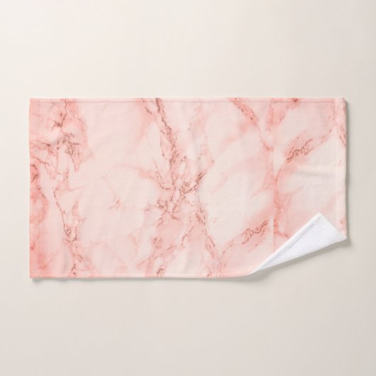 Elégant marbre de corail rose (Serviette à main)