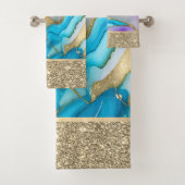 Elégant Marbre élégant Or, Bleu, Violet (En situation)