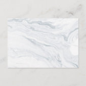 Élégant Marbre Mariage Réception Enceinte Cartes (Dos)