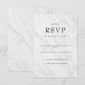 Elégant Marbre moderne tendance Mariage RSVP Carte (Devant / Derrière)