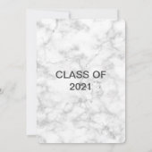 Élégant Marbre Photo Graduation Invitation (Dos)