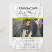 Élégant Marbre Photo Graduation Invitation (Devant)