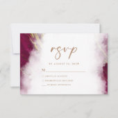 Elégant marbre rouge Bourgogne or RSVP (Devant)