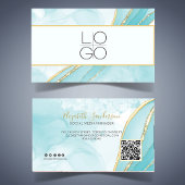 ÉLÉGANT Marbre Turquoise VOTRE Carte de visite DE 