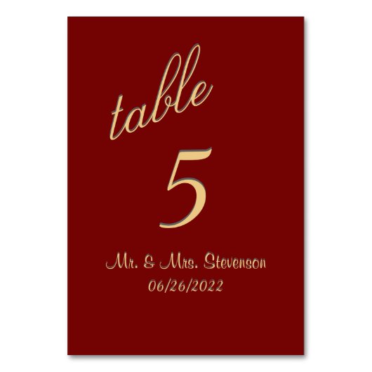 Elégant Marcella Numéro de table (Par défaut)