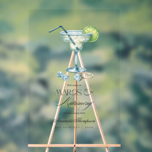 Elegant Margs & Huwelijk Vrijgezellenfeest Welkom Acryl Bord