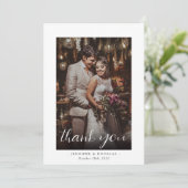 Elégant mariage 3 photo Carte de remerciements (Debout devant)