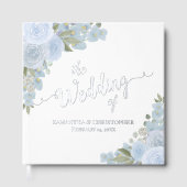 Elégant Mariage à huile florale de Boho bleu Dusty (Recto)