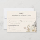 Elégant mariage à la crème florale Terre RSVP (Devant)