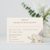 Elégant mariage à la crème florale Terre RSVP (Debout devant)