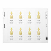 Élégant Mariage à vin d'ananas Étiquette (Feuille entière)