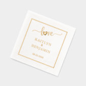 Elégant Mariage Amour Véritable Gold Foil Stampé (Gauche)