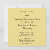 Elégant mariage Anniversaire de fête Invitation (Dos)