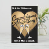 Elégant mariage Anniversaire de fête Invitation (Debout devant)