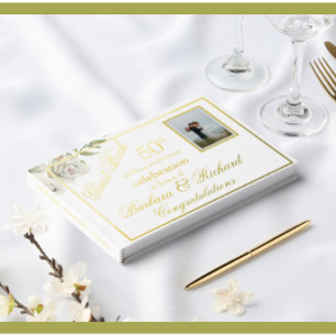 Élégant Mariage Anniversaire Photo Fête Feuille D'