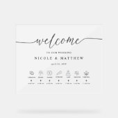 Elégant mariage Bienvenue et chronologie Frosted (Recto)