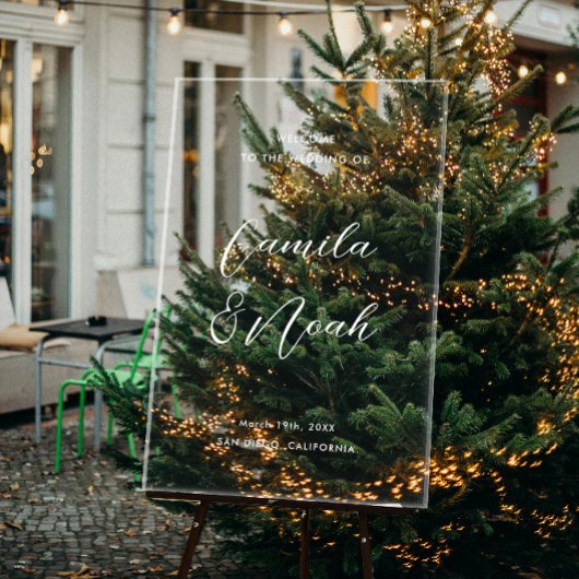 Elégant mariage blanc d'hiver Bienvenue