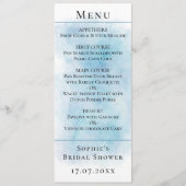 Elégant Mariage blanc Doves Blue Menu Card (Devant)