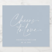 Élégant Mariage blanc Étiquette de bouteille de ch (Étiquettes simples)