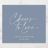 Élégant Mariage blanc Étiquette de bouteille de ch (Étiquettes simples)