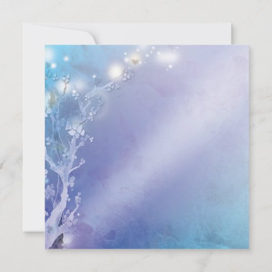 Elégant mariage bleu clair Enregistrer la carte de (Dos)