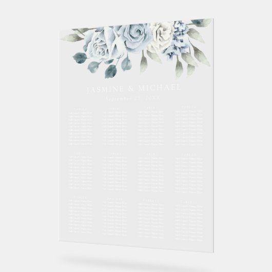 Élégant Mariage bleu-poussiéreux (Angle)