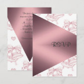 ÉLÉGANT MARIAGE BLUSH BELLS RSVP (Devant / Derrière)