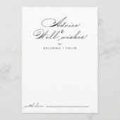 Elégant Mariage Bonne Voix Carte Conseil (Devant)