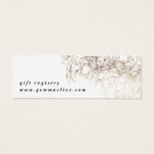 Élégant Mariage Botanique Cadeau du Registre Cadea (Dos)