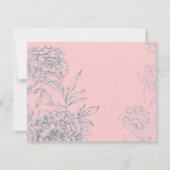 Elégant mariage botanique Cartes RSVP Pink Jade (Dos)