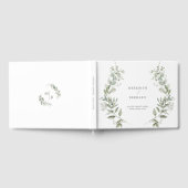 Élégant Mariage Botanique Monogramme Livre d'or (Complet)